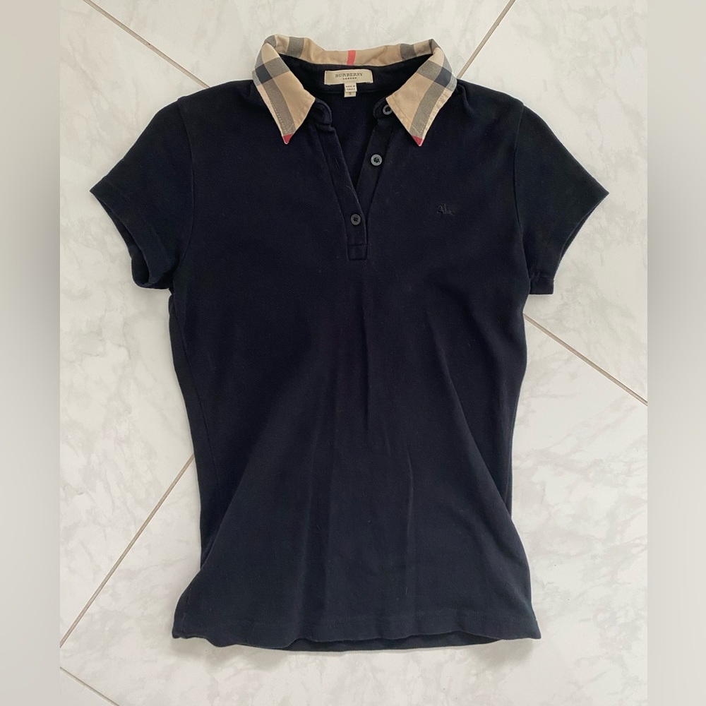 Burberry black polo shirt small
